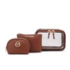 MKF Collection Laura Women's Cosmetic Punch 10 Pcs Sets, Small Travel Makeup Bag by Mia k - 2 of 4