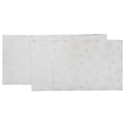 C&F Home 13" x 72" Silver Snowflakes Table Runner