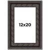 PosterPalooza | 3.5" Wide Ornate Black Picture Frame - UV Acrylic, Foam Board Backing, Hanging Hardware - 2 of 4