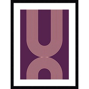 Amanti Art Mid Century in Pink and Purple by Incado Wood Framed Wall Art Print - 1 of 4