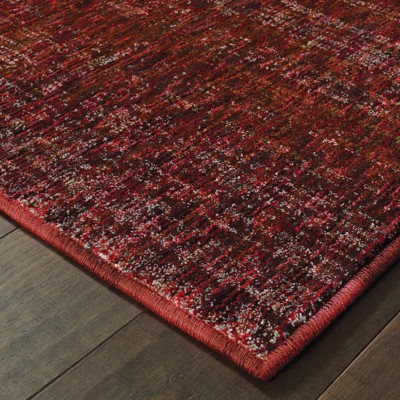 Atlas Red and Rust Nylon Polypropylene Area Rug 1'10" x 3'2"