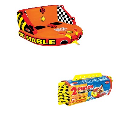 Sportsstuff Big Mable Sitting Double Rider Towable Tube & Tube 60-foot Tow Rope