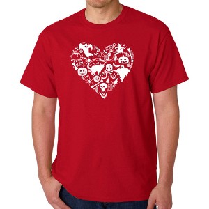 LA Pop Art Halloween Heart - Men's Word Art T-Shirt - 1 of 4