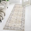 Washable Vintage Oriental Rug Non Slip Low Pile Rug Soft Throw Floor Cover Floral Foldable Indoor Carpet for Living Room Bedroom Playroom Nursery - 3 of 4