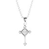 Dicksons Woman Of God Diamond Cross Silver Plated 18 Inch Stainless Steel Necklace On Presentation Card - 2 of 4