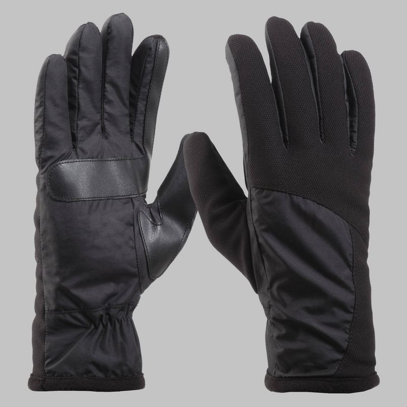 Isotoner Men&#39;s Tech Stretch Gloves - Black, 1 of 3