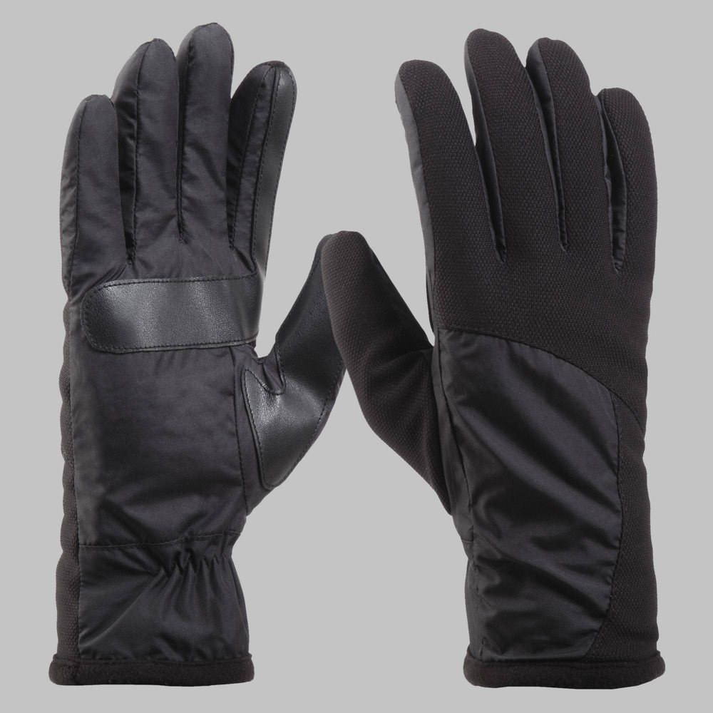 Photos - Winter Gloves & Mittens Isotoner Men's Tech Stretch Gloves - Black XL 