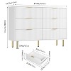 COZONY 6-Drawer Dresser with Fluted Design, Modern Wood Storage Cabinet, Wide Drawer Chest for Bedroom Living Room Entryway - 2 of 4