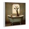 Stupell Industries Vintage Giraffe in Tub Wall Plaque Art - 2 of 4