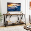 Hommoo 70.9 Inch Console Table with Storage Brown - 4 of 4