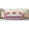 Okak Twin/Full Daybed with Trundle Upholstered Trundle Bed Sofa Bed Frame with Backrest for Living Room Bedroom Guest Room - 3 of 4