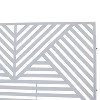 Grungis Matrix Metal Decorative Patio Screens,Freestanding Privacy Fence Panels in Triangular Stripes Pattern for Balcony Patio,76" H×48" W - 3 of 4