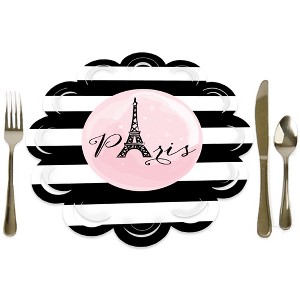 Big Dot of Happiness Paris, Ooh La La - Paris Themed Baby Shower or Birthday Party Round Table Decorations - Paper Chargers - Place Setting For 12 - 1 of 4