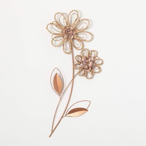 Sullivans 31.75" Metal Flower Stem Wall Decor - 1 of 3