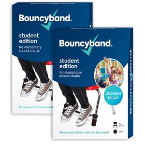 Bouncyband® Chair Band for Elementary School Chairs, Black, 2 Sets - 1 of 4