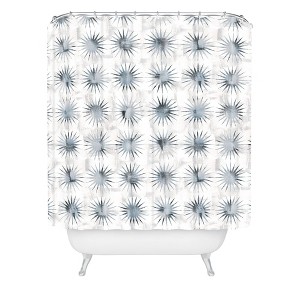 Schatzi Aviana Starbust Shower Curtain White - Deny Designs - 1 of 3