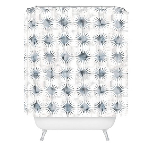 Schatzi Aviana Starbust Shower Curtain White - Deny Designs - image 1 of 3