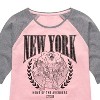Girls' - Marvel - Avengers NYC Shirt Tail Raglan Graphic T-shirt - 2 of 4