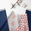 Bacati - 3 pc Olivia Tribal Coral/Navy Feathers/Triangles Muslin Hugster Feeding & Infant Support Nursing Pillow with 2 removable zippered covers - 2 of 4