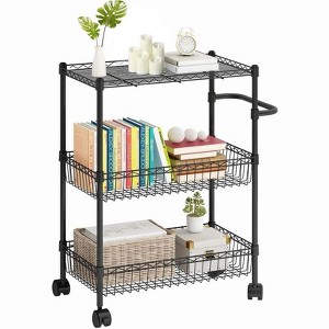 Slim Rolling Cart Utility Carts Heavy Duty Commercial Grade Utility Cart Wire Rollings Carts Steel for Kitchen - 1 of 4