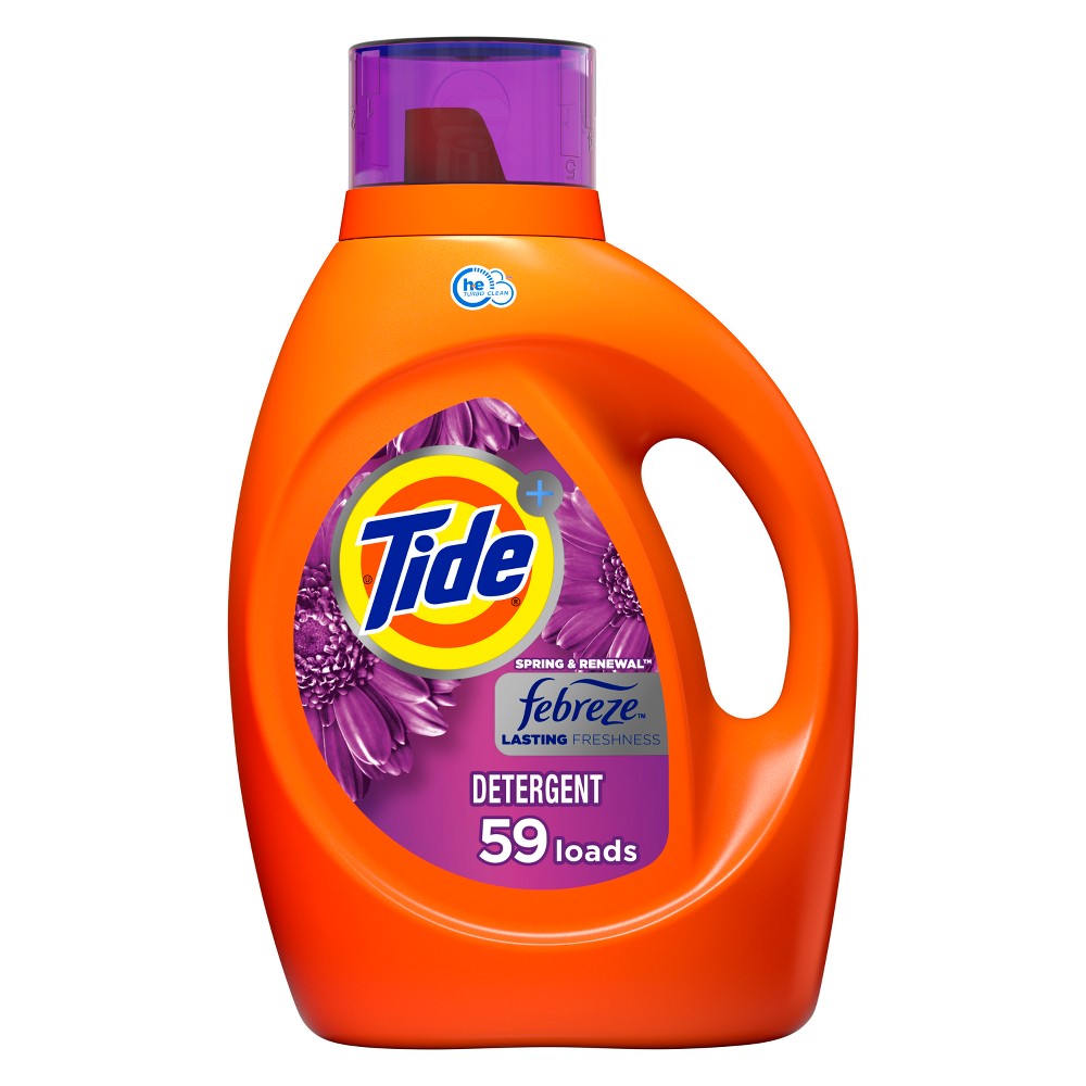 UPC 037000875611 product image for Tide Plus Febreze High Efficiency Liquid Laundry Detergent - Spring & Renewal -  | upcitemdb.com