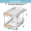 LOVMOR 2 Tier Pull Out Cabinet Organizer 13½" W x 21½" D, Slide Out Drawers with Wooden Handle, Sliding Shelves Organization - 3 of 4