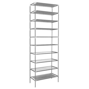 10 Tiers Shoes Rack Shelves 27 Pairs Shoes Storage Organizer Stand Non-Woven Fabric Detachable Shoes Tower Stackable Shoes Storage Rack - 1 of 4