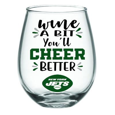 New York Jets, 17oz Boxed Stemless Wine