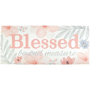 Dicksons Blessed Beyond Measure Floral Pattern Multicolor 22 x 10 Rubber Doormat Insert with Rubber Backing - 1 of 2