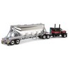 First Gear DCP 1/64 Black/Viper Red Peterbilt 389 with J&L Pneumatic Tank Trailer 60-1696 - 3 of 4