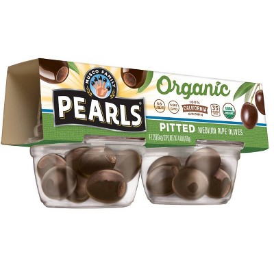 Pearls Organic Pitted Medium Ripe Olives - 4ct