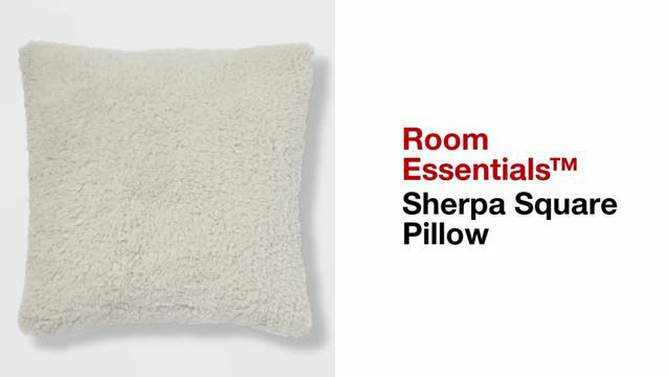 Faux Shearling Square Pillow - Room Essentials™, 2 of 9, play video