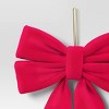 12" Christmas Velvet Bow Hot Pink - Wondershop™ - 3 of 3