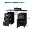 Manicure Table Nail Desk for Nail Tech with Dust Collector, Wrist Cushion, Nail Desk Salon Station w/Storage Cabinet - 2 of 4