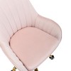 Anybear Velvet Home Office Chair with Wheels - 4 of 4