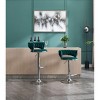 CAVINAS Set of 2 Adjustable Swivel Bar Stools,Velvet Counter Stools with Chrome Footrest & Chrome Base,Bar Chairs for Home Pub & Kitchen Island - 2 of 4