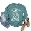 Simply Sage Market Women's One More Chapter Skeleton Long Sleeve Garment Dyed Tee - 3 of 4