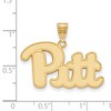 Black Bow Jewelry 10k Yellow Gold Pittsburgh Panthers NCAA Large Pendant - 2 of 3
