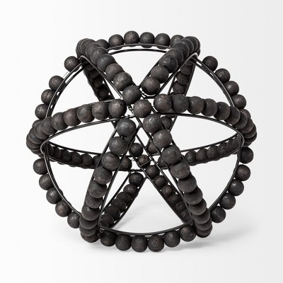 HomeRoots 12" Black Polyresin Tabletop Sculpture