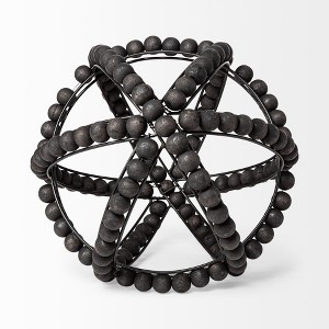 HomeRoots 12" Black Polyresin Tabletop Sculpture - 1 of 4