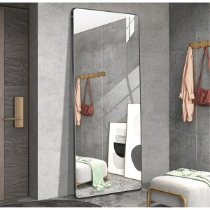 LOVMOR Modern Full Length Mirror, Full Body Mirror, Free Standing or Leaning or Wall-Mounted Mirror for Living Room, Bedroom - 1 of 4