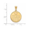 Black Bow Jewelry 10k Yellow Gold Edmonton Oilers NHL Large Pendant - 2 of 3
