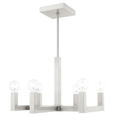 Livex Lighting Solna 6 - Light Chandelier in  Brushed Nickel