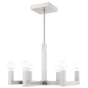 Livex Lighting Solna 6 - Light Chandelier in  Brushed Nickel - 1 of 1