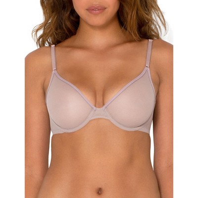 Smart & Sexy Sheer Mesh Demi Underwire Bra No No Red (smooth Lace) 42c :  Target