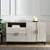 Saracina Home 56" 2 Door Contemporary Sideboard Birch: Modern Buffet Server with Adjustable Shelves, MDF Metal Frame - 2 of 4