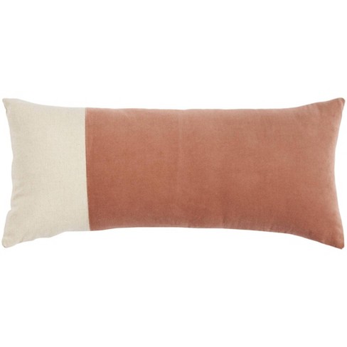 Blush velvet lumbar discount pillow