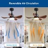 Duclsaty 28" Smart Ceiling Fan with Light, 5 brown Blades, 3 Colors, 6 Speeds, Remote/APP Control, for Bedroom/Kitchen - 4 of 4
