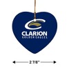 Clarion University Foundation Primary Logo HeartShaped Porcelain Holiday Christmas Tree Ornament  2.8" - 3 of 4