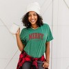 Simply Sage Market Merry Vibes Varsity Thick Outline Short Sleeve Tee - 2 of 4